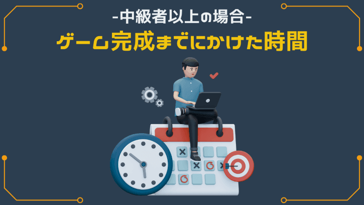 中級者以上の場合 ゲーム完成までにかけた時間